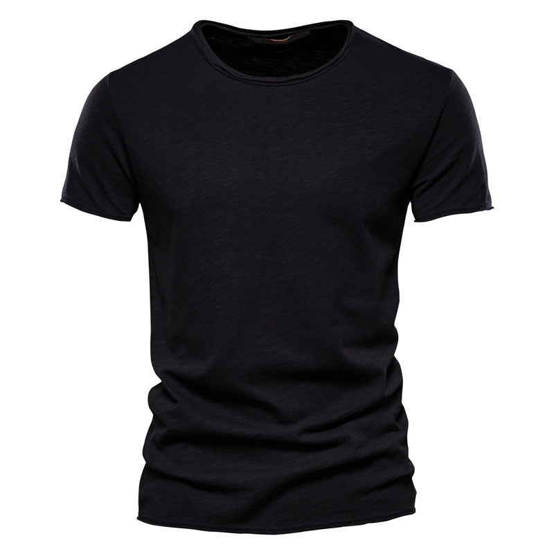 Men's Fashion Slim Fit O-Neck Short Sleeve T-shirt Black
